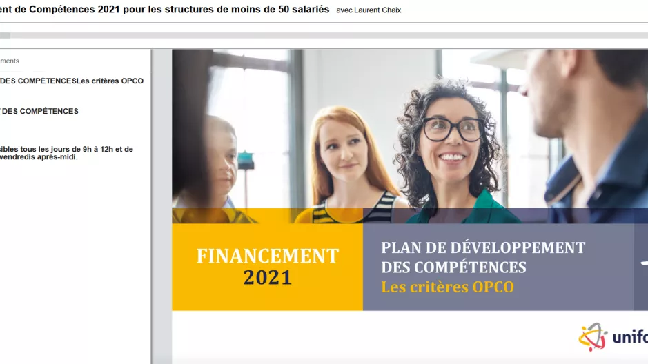 Plan de Développement des Compétences 2021 pour les structures de moins de 50 salariés